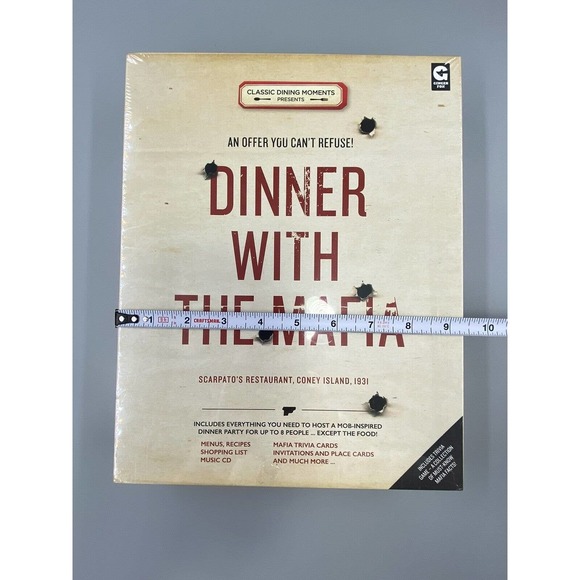 Dinner with the Mafia Mob Themed Dinner Party Kit & Trivia Dining Game & CD NEW - Picture 9 of 9